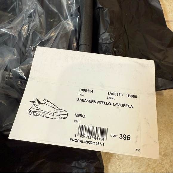 Versace Shoes Men's Size 39.5 Womens 9 Greca Calf Leather Odyssey Sneakers NWB - Picture 4 of 15